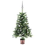 vidaXL Kunstkerstboom met verlichting en kerstballen 90 cm, Verzenden, Nieuw