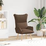 vidaXL Ontspanningsstoel Bruin Stof, Huis en Inrichting, Fauteuils, Verzenden, Nieuw