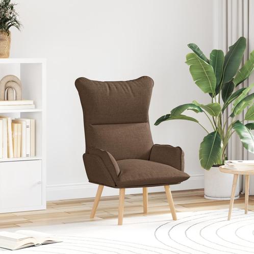 vidaXL Ontspanningsstoel Bruin Stof, Huis en Inrichting, Fauteuils, Nieuw, Verzenden