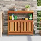 vidaXL Tuinwandtafel 80x35x75 cm massief acaciahout, Tuin en Terras, Verzenden, Nieuw