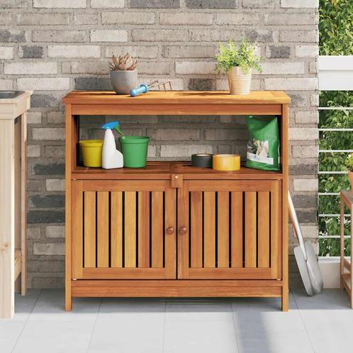 vidaXL Tuinwandtafel 80x35x75 cm massief acaciahout, Tuin en Terras, Tuintafels, Nieuw, Verzenden