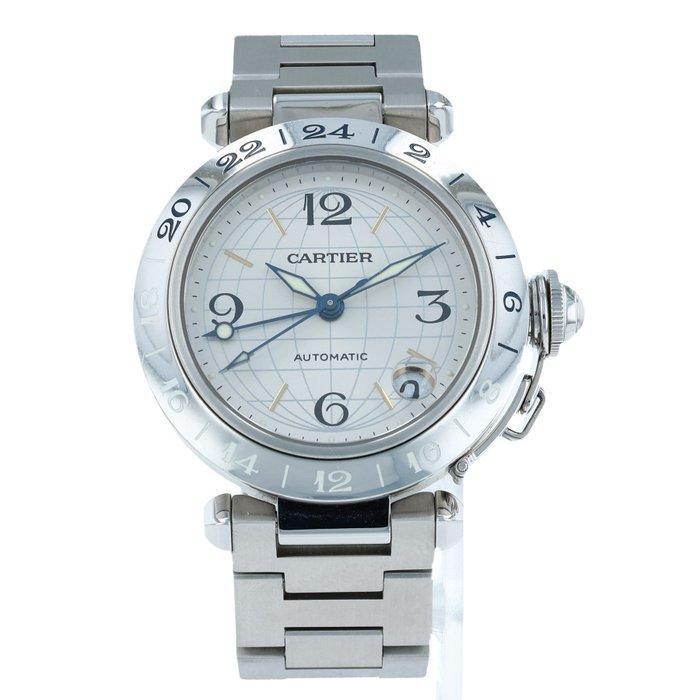 Cartier - Pasha C GMT Date - 2377/W31029M7 - Unisex -, Handtassen en Accessoires, Horloges | Heren