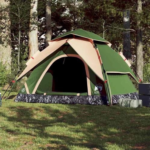 vidaXL Koepeltent 5-persoons snelontgrendeling groen, Caravans en Kamperen, Tenten, Nieuw, Verzenden