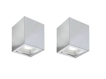 Veiling - 2x Base On opbouwspot GU10 kantelbaar 80x80mm chro beschikbaar voor biedingen