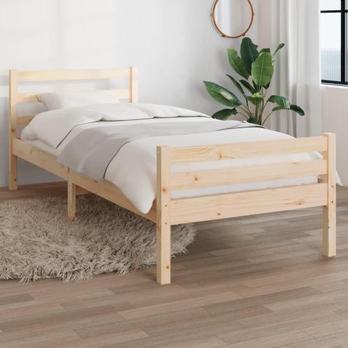 vidaXL Bedframe massief hout 75x190 cm, Maison & Meubles, Chambre à coucher | Lits, Envoi