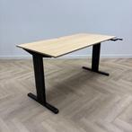 Ergoswiss slingerbureau, 160x80 cm. beuken - zwart, Huis en Inrichting, Gebruikt, Bureau