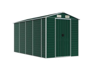 Veiling - VidaXL metalen tuinschuur groen 385x191x198cm beschikbaar voor biedingen