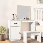 vidaXL Kaptafel 95x50x134 cm massief grenenhout wit, Verzenden, Nieuw