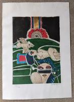 Corneille (1922-2010) - Twee vrouwen en een vogel, Antiek en Kunst