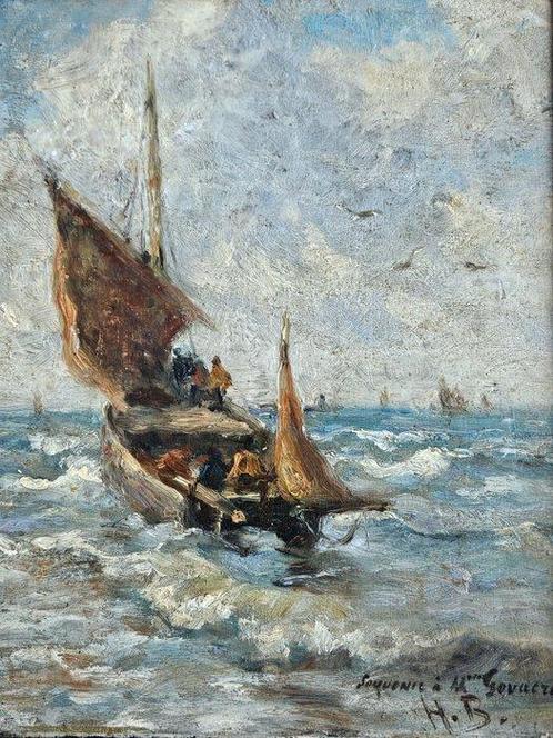 H.B (Hollandse School XX) - Schitterende impressionistische, Antiek en Kunst, Kunst | Schilderijen | Klassiek