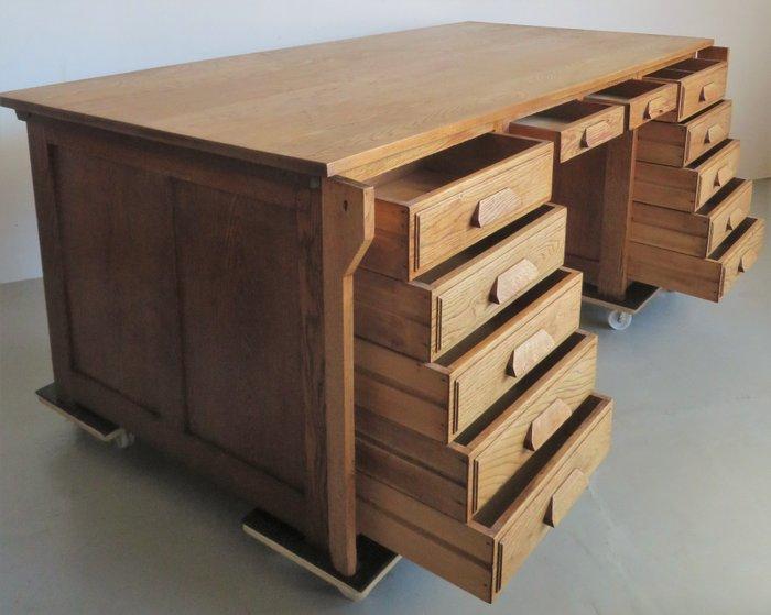 Bureau - Eik - Demontabel Directiebureau, Antiek en Kunst, Kunst | Designobjecten