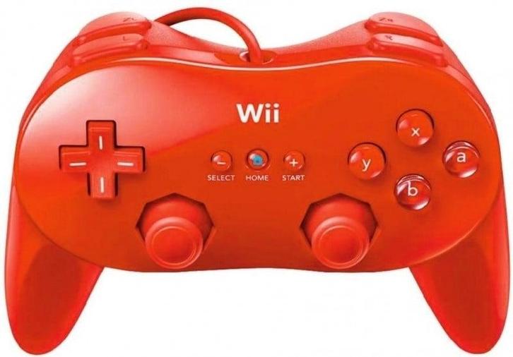Wii Classic Pro Controller Rood (Wii Accessoires), Games en Spelcomputers, Spelcomputers | Nintendo Wii, Zo goed als nieuw, Ophalen of Verzenden