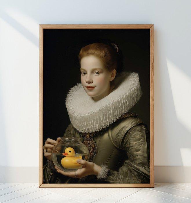 Dikhotomy - Lady and duck - No Reserve - Unique Edition, Antiek en Kunst, Kunst | Designobjecten