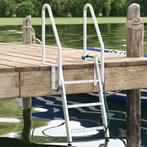 vidaXL 3-staps steigerladder Zilver 58 x 77 x 144 cm, Watersport en Boten, Verzenden, Nieuw