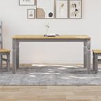 vidaXL Table à manger Corona gris 160x80x75 cm bois, Huis en Inrichting, Verzenden