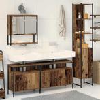vidaXL Badkamermeubel Set met plank 4 pcs Oud hout 33 x 33 x, Huis en Inrichting, Badkamer | Badkamermeubels, Verzenden, Nieuw