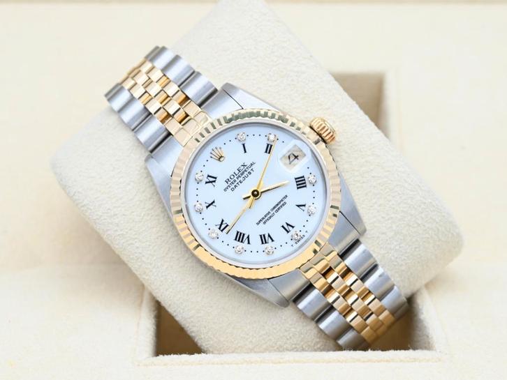 Rolex Datejust Ref. 68273 Year 1989 (Box & Papers), Handtassen en Accessoires, Horloges | Dames, Goud, Zo goed als nieuw, Goud