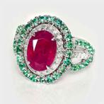 Sans Prix de Réserve - Bague - 18 carats Or blanc, GIA 3,00, Nieuw