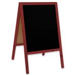 Krijtstoepbord | CLASSIC | Hout | Rood | 600x450x950(h)mm, Verzenden, Nieuw in verpakking