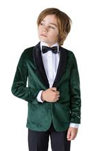 Donkergroen Velvet Blazer Jongen OppoSuits, Verzenden, Nieuw