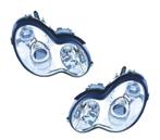 Phares Xenon D2S Pour Mercedes C W203 00-07 Fond Chromé, Auto-onderdelen, Verzenden, Nieuw