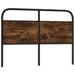 vidaXL Tête de lit chêne fumé 140 cm acier et bois, Maison & Meubles, Chambre à coucher | Lits, Verzenden, Neuf