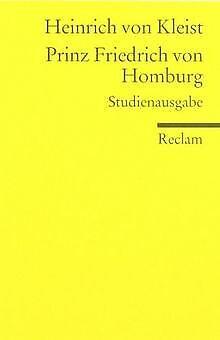 Prinz Friedrich  Homburg: Ein Schauspiel. Studienausg..., Boeken, Overige Boeken, Gelezen, Verzenden