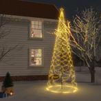 vidaXL Kerstboom met metalen paal en 1400 warmwitte LEDs 5, Nieuw, Verzenden