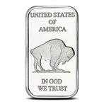 1 Troy Ounce - Zilver .999 - 1 oz Buffalo 999 Fine Silver, Postzegels en Munten