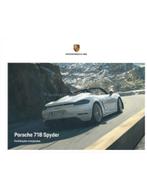 2020 PORSCHE 718 SPYDER HARDCOVER BROCHURE POOLS, Livres