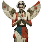 I_KONIQ (1969) - Set of 4 Womens with wings ready to fly, Huis en Inrichting, Nieuw