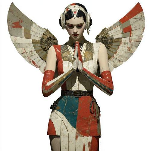 I_KONIQ (1969) - Set of 4 Womens with wings ready to fly, Huis en Inrichting, Overige Huis en Inrichting