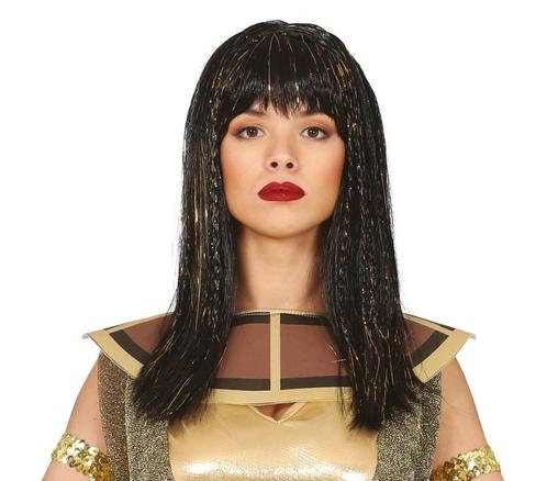 Cleopatra Pruik Zwart, Hobby en Vrije tijd, Feestartikelen, Nieuw, Verzenden