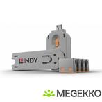 Lindy 40453 USB Port Blocker - Pack 4, Colour Code: Orange, Nieuw, Verzenden