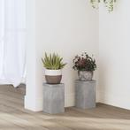 vidaXL Supports pour plantes 2 pcs gris béton bois, Tuin en Terras, Verzenden