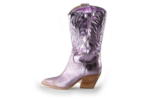 Vero Cuoio Cowboy laarzen in maat 40 Paars | 5% extra, Kleding | Dames, Schoenen, Overige kleuren, Zo goed als nieuw, Verzenden