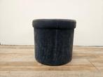 Pouf - Velours - Pouf vintage en velours, Antiek en Kunst