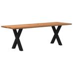 vidaXL Eettafel rechthoekig 240x80x74 cm massief eikenhout, Huis en Inrichting, Tafels | Eettafels, Verzenden, Nieuw