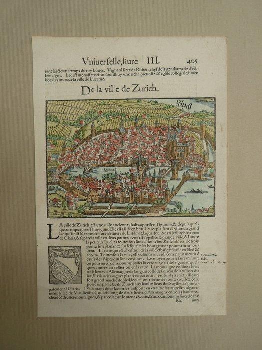 Zwitserland - Zürich; Sebastiaan Münster - De La ville de, Boeken, Atlassen en Landkaarten