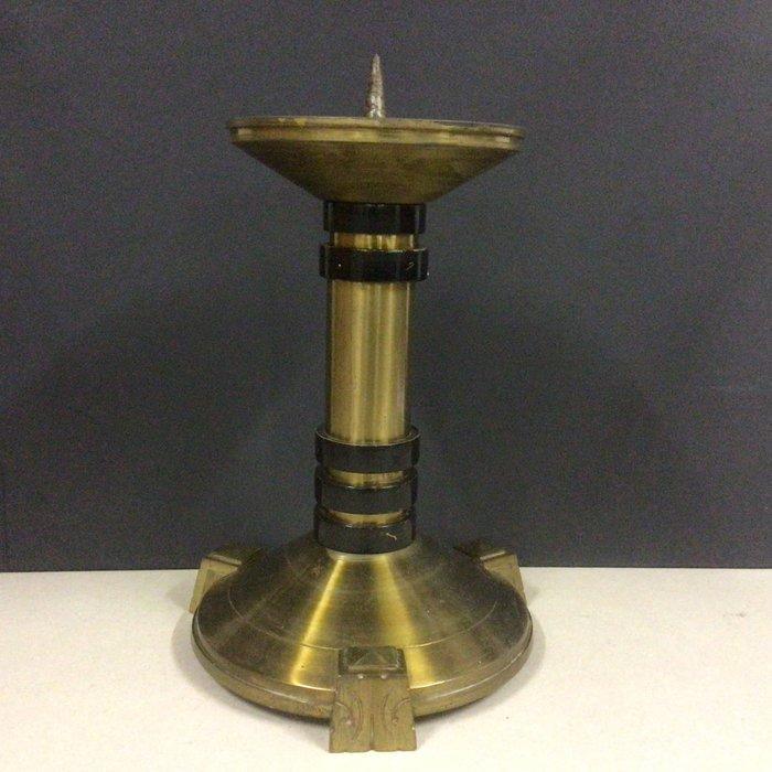 Amsterdam School - Kaarsenhouder (2) - Metaal, Antiek en Kunst, Kunst | Designobjecten