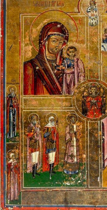 Icoon - Vierdelige icoon van de Heilige Maagd en, Antiek en Kunst, Kunst | Niet-Westerse kunst