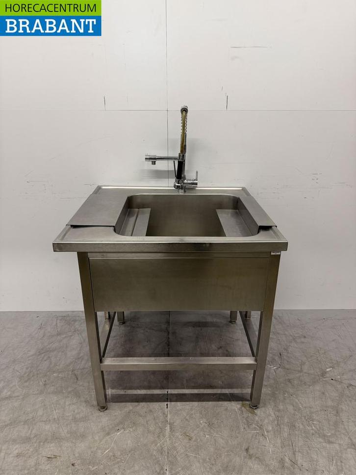 RVS Spoeltafel Spoelbak met kraan 86,5 x 80 x 91 cm Horeca, Zakelijke goederen, Horeca | Meubilair en Inrichting, Ophalen of Verzenden