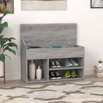 vidaXL Schoenenbank 80x30x45 cm bewerkt hout grijs sonoma, Verzenden, Nieuw