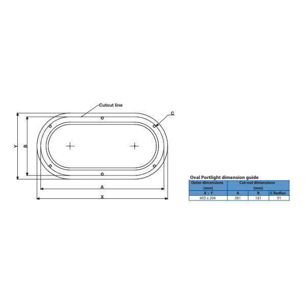 Bieden: Rutgerson oval portlight stainless steel, Watersport en Boten, Bootonderdelen, Ophalen of Verzenden
