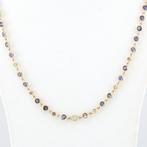 Halsketting - 18 karaat Geel goud - 6.61ct. tw. Tanzaniet -, Nieuw