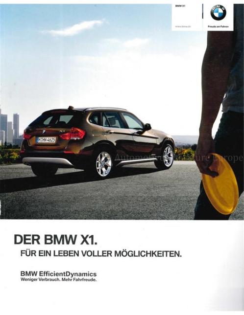 2011 BMW X1 BROCHURE DUITS, Livres, Autos | Brochures & Magazines