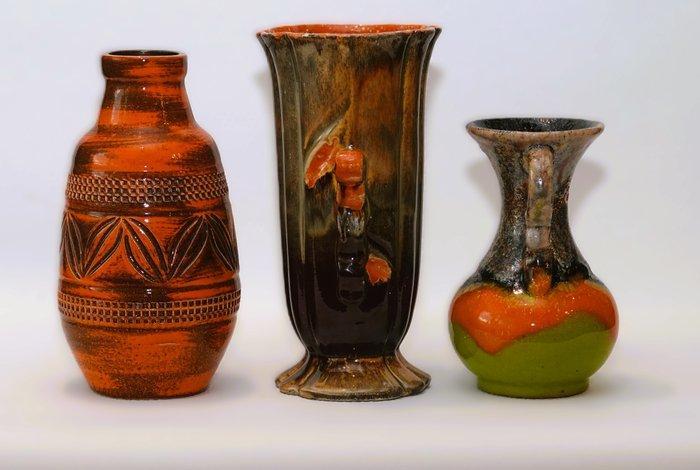 West Germany - Jasba, Walter Gerhards en Knoedgen - Vase (3), Antiek en Kunst, Antiek | Glaswerk en Kristal