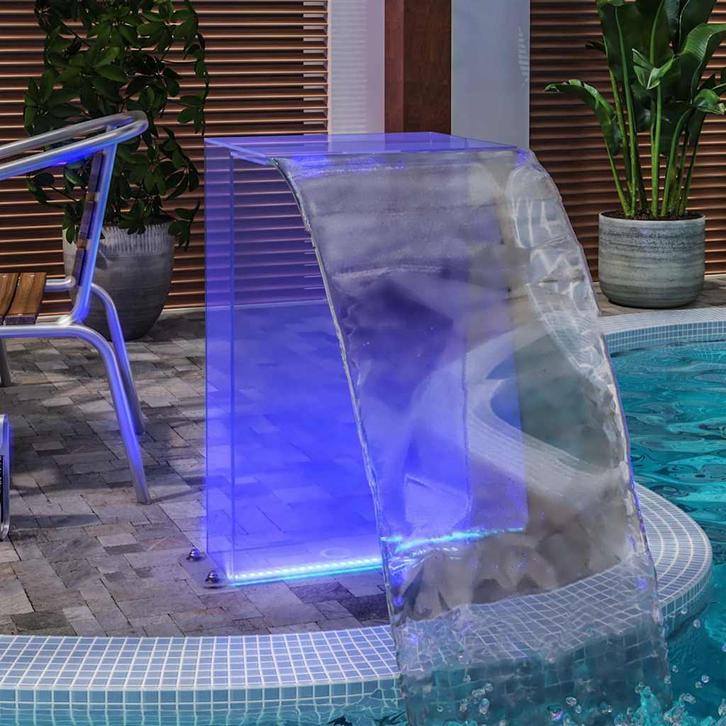 vidaXL Zwembadfontein met RGB LEDs 51 cm acryl, Tuin en Terras, Waterpartijen en Fonteinen, Nieuw, Verzenden