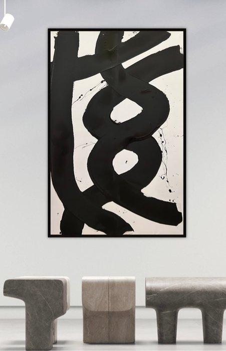 Stefanie Raus - Verschlungen Schwarz 911 XXL, Antiek en Kunst, Kunst | Schilderijen | Modern