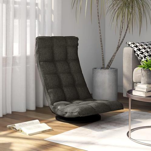 vidaXL Vloerstoel draaibaar stof donkergrijs, Huis en Inrichting, Stoelen, Nieuw, Verzenden